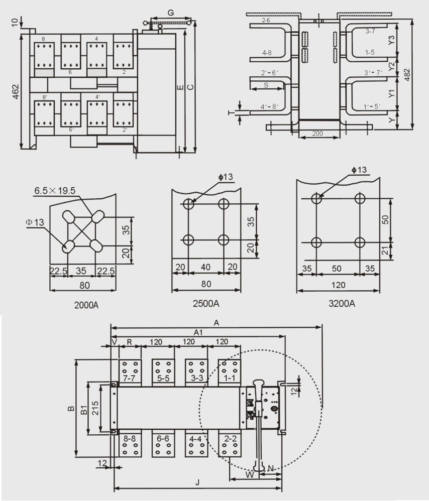 JHQ3-250/125/4P雙電源自動轉換開關